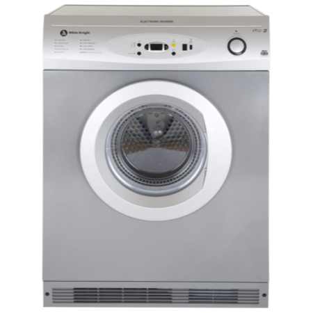 GRADE A1 - White Knight C86A7S 7kg Freestanding Vented Tumble Dryer - Silver