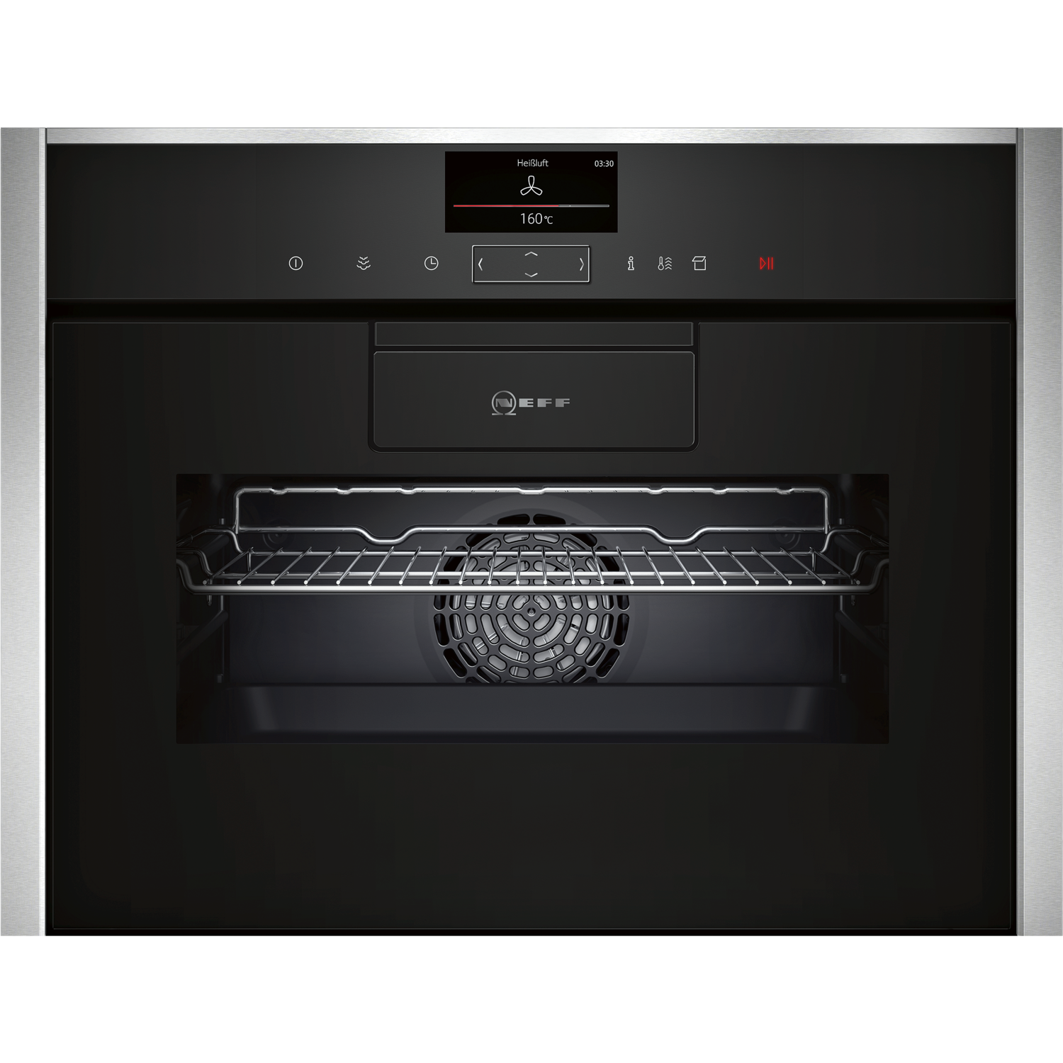 Neff C87FS32N0B Compactheight Oven With FullSteam Stainless Steel