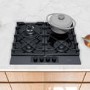 Caple 59cm 4 Burner Gas Hob - Gunmetal Grey
