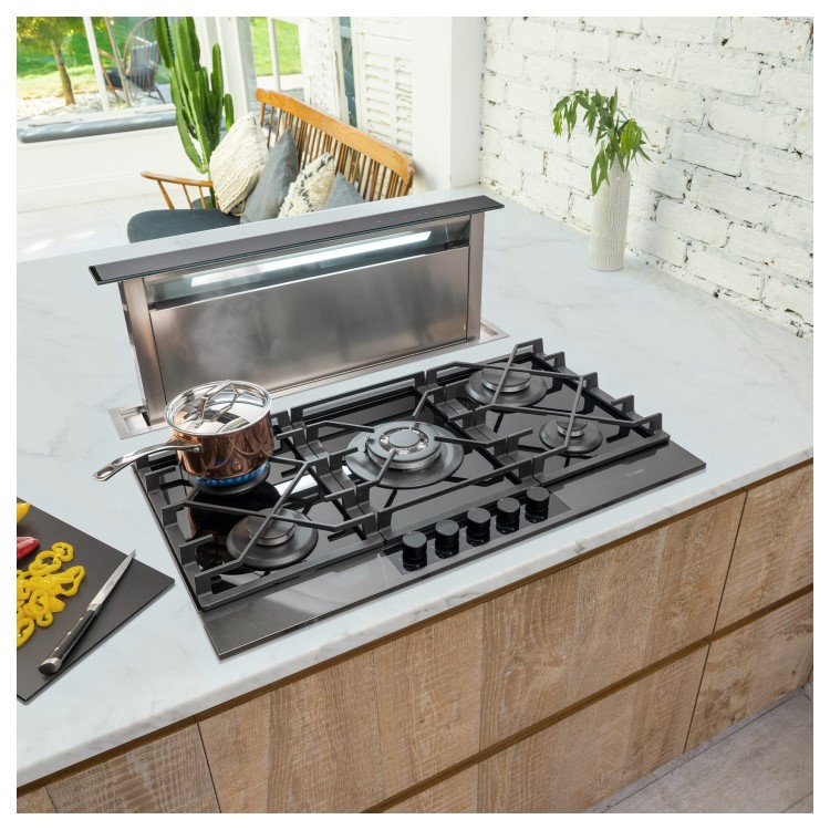 Caple 90cm 5 Burner Gas Hob - Gunmetal Grey