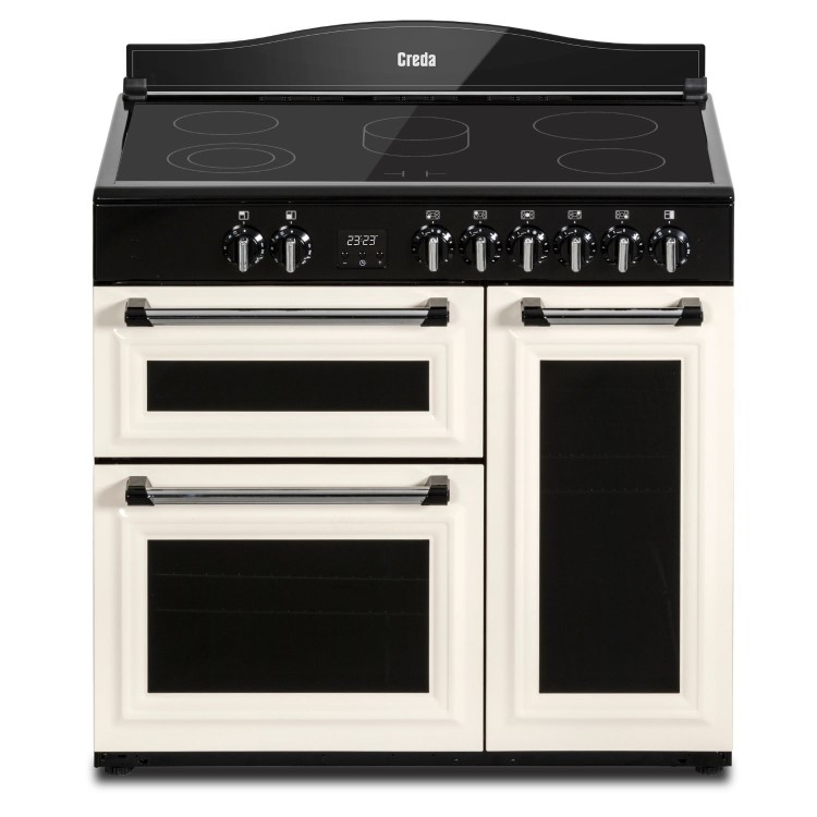 Creda 90cm Triple Cavity Electric Range Cooker - Cream