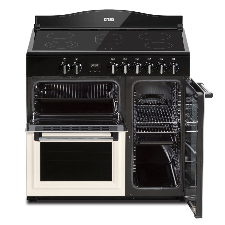 Creda 90cm Triple Cavity Electric Range Cooker - Cream