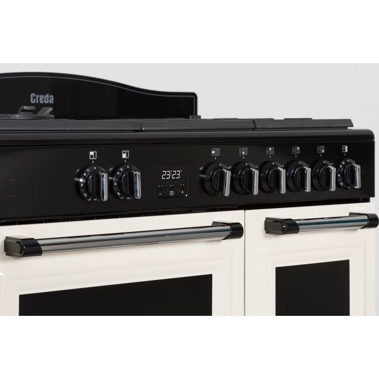 Creda 90cm Triple Cavity Dual Fuel Range Cooker - Cream