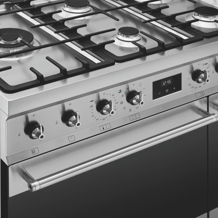 Smeg 90cm Dual Fuel Range Cooker - Stainless Steel