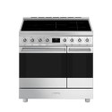 C92IPX2 Smeg Symphony 90cm Electric Induction Range Cooker - Stainless Steel