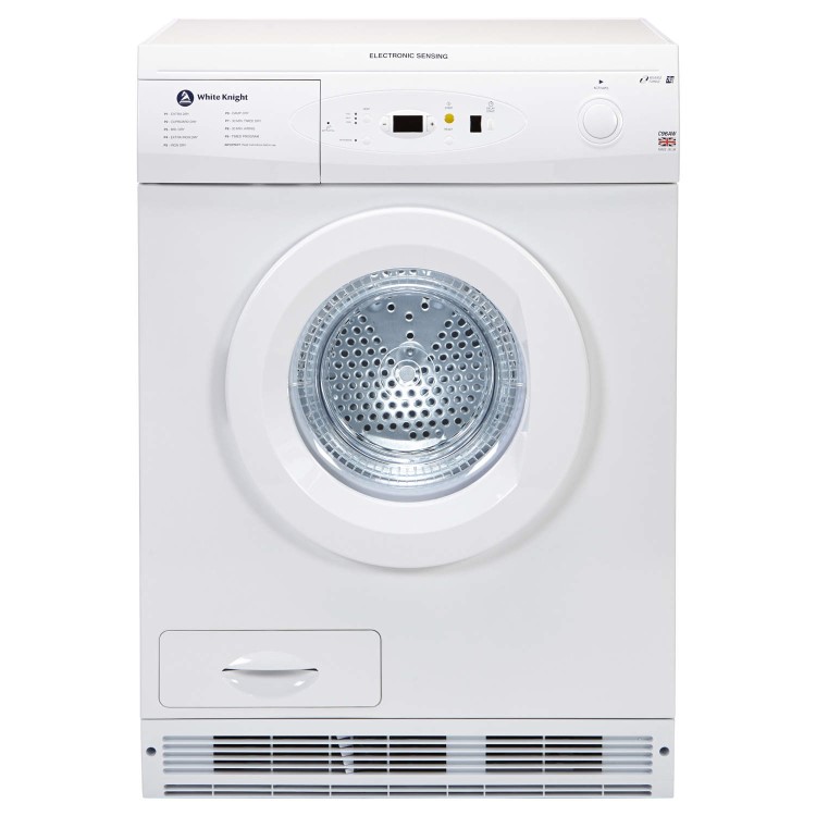White Knight C96AW 7Kg Electronic Sensing Freestanding Condenser Tumble Dryer - White