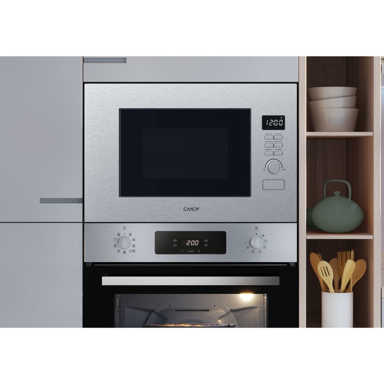 Candy Built-In 800W Microwave with Grill - Stainless Steel