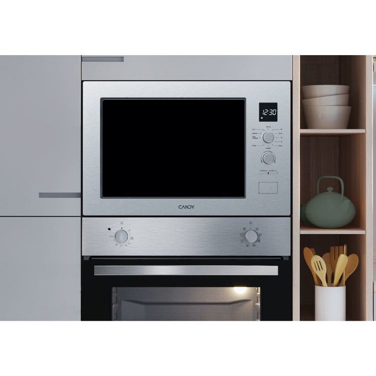 Candy Built-In 800W Microwave with Grill - Stainless Steel