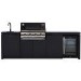 BeefEater Signature 3000E Cabinex Outdoor Kitchen - Built in 4 Burner BBQ with Fridge & Sink