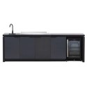 CABODK6BSH158-2 BeefEater ProLine Signature Roaster - Cabinex Outdoor Kitchen - 6 Burner BBQ Grill - With Cabinex Fridge