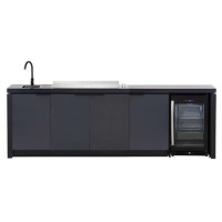 BeefEater ProLine Signature Roaster - Cabinex Outdoor Kitchen - 6 Burner BBQ Grill - With Cabinex Fridge