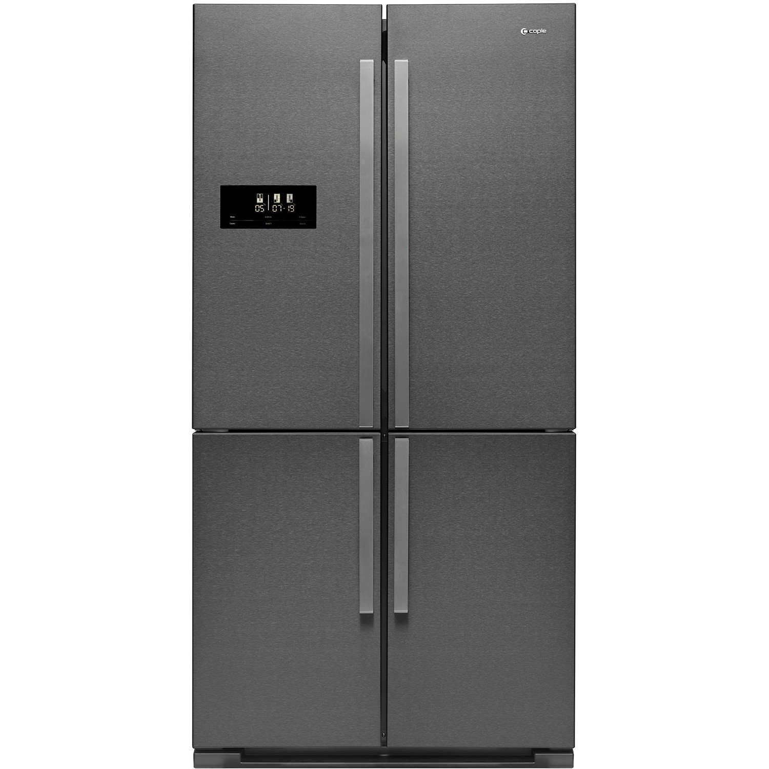 Caple 588 Litre Four Door American Fridge Freezer Gunmetal Grey