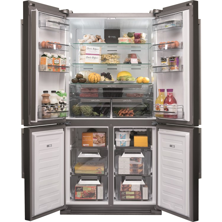 Caple 588 Litre Four Door American Fridge Freezer - Gunmetal Grey