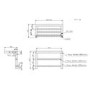 Black Heated Towel Shelf Radiator 350 x 550mm - Cairo