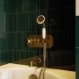 Brushed Brass 2 Outlet Thermostatic Mixer Shower Set with Integrated Hand Shower - Cambridge