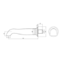 Brushed Brass Traditional Wall Mounted Bath Spout - Camden