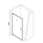 760mm Chrome Hinged Shower Door 6mm Glass - Carina