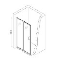 ONLY OPENED - Carina 1200mm 6mm Sliding Door