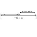 ONLY OPENED - Carina 1200mm 6mm Sliding Door