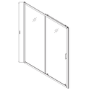 1700mm Chrome Sliding Shower Door 6mm Glass - Carina