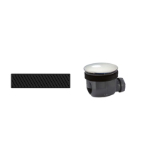 Linear Waste Pack with Stainless Matt Black - Cascade