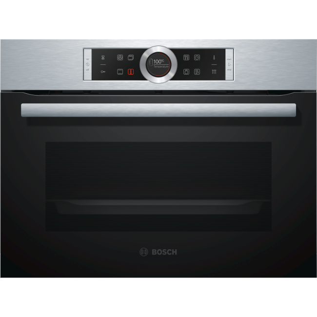 GRADE A1 - Bosch CBG675BS1B Serie 8 Compact Height Multifunction Single Oven With Pyrolytic Cleaning - Stainless Steel