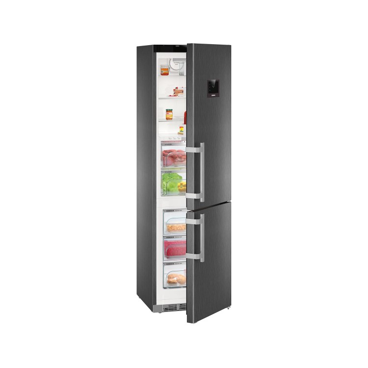 Liebherr CBNPbs4858 Premium 201x60cm Ultra Efficient NoFrost Freestanding Fridge Freezer With BioFresh - BlackSteel