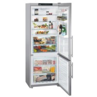 Liebherr CBNesf5133 Freestanding Fridge Freezer With BioFresh Drawers In Grey With Stainless Steel Doors