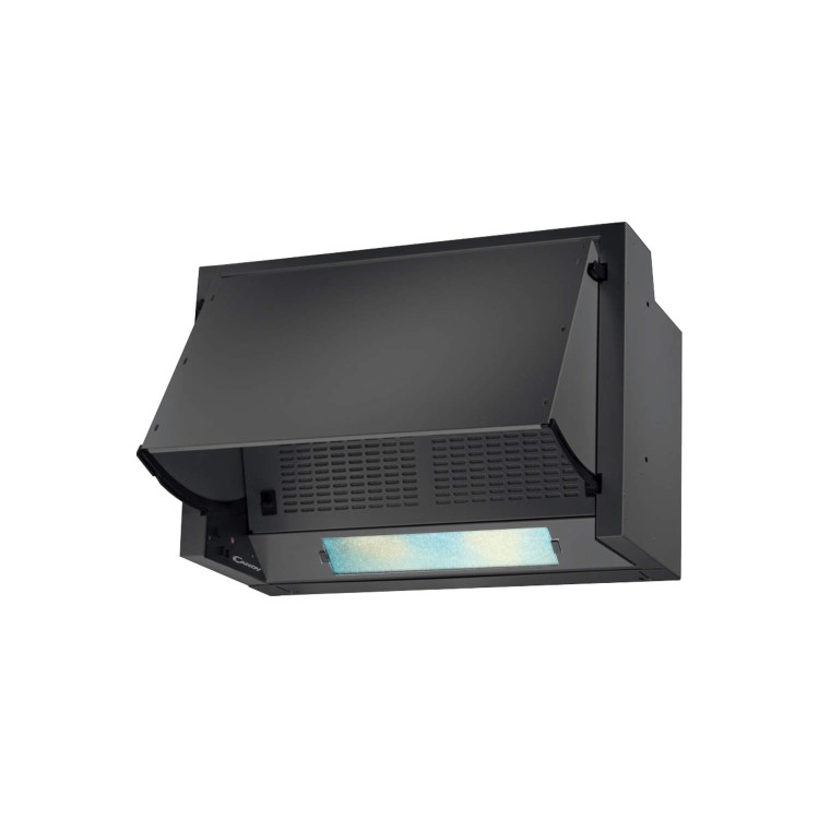GRADE A2 - Light cosmetic damage - Candy CBP612/1N 60cm Integrated Cooker Hood Black