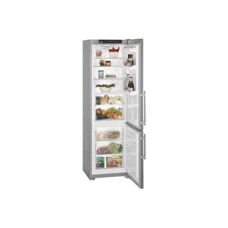 liebherr CBPesf4043 292 Litre 201x60cm Freestanding Fridge Freezer With BioFresh Drawers - Grey With Stainless Steel Door