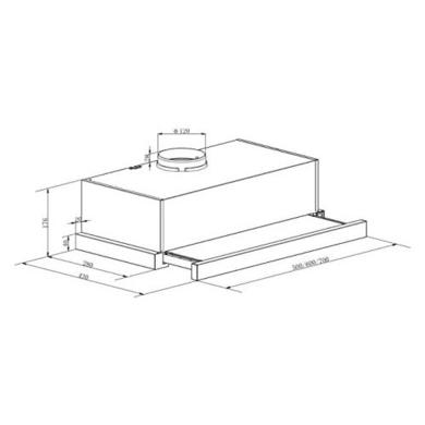 Candy 60cm Telescopic Canopy Cooker Hood - Stainless Steel