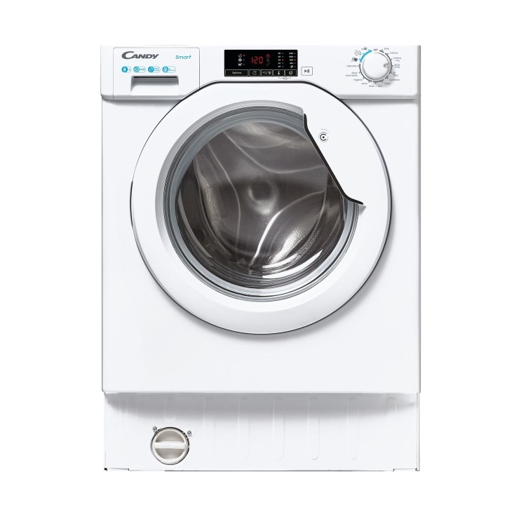 Refurbished Candy Smart CBW48D1W4-80 Integrated 8KG 1400 Spin Washing Machine White