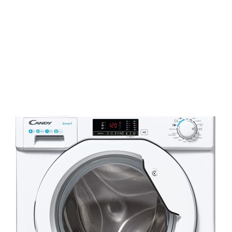 Refurbished Candy Smart CBW48D1W4-80 Integrated 8KG 1400 Spin Washing Machine White