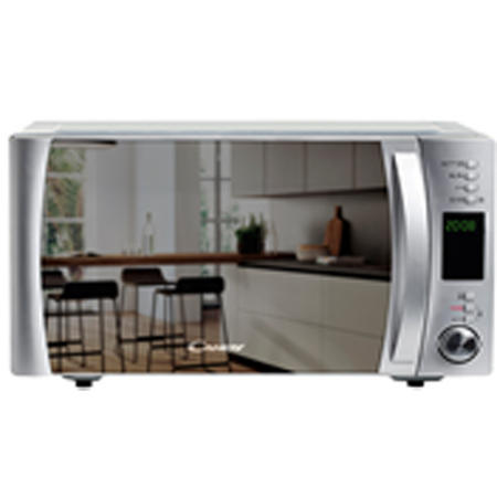 Candy CBWM30DS 900W 30L Freestanding Microwave Oven - Silver With Mirror Door Glass