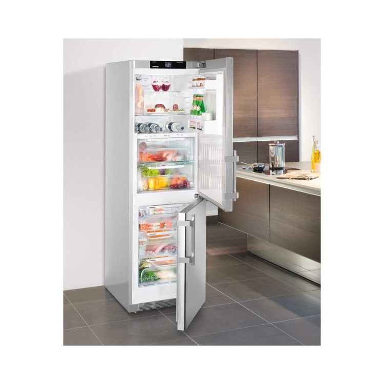 Liebherr CBef4315 Comfort 185x60cm A+++ Freestanding Fridge Freezer With BioFresh Stainless Steel Do