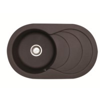Astracast CC10RQHOMESK Cascade Single Bowl 'Rok Metallic' Composite Sink in Chocolate Metallic