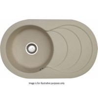 Astracast CC10WHHOMESK Cascade Single Bowl Quartz Composite Sink in White