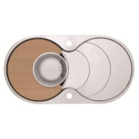 Astracast CC10XXHOMEPK5 Cascade Single Bowl Polished Stainless Steel Sink With Accessories