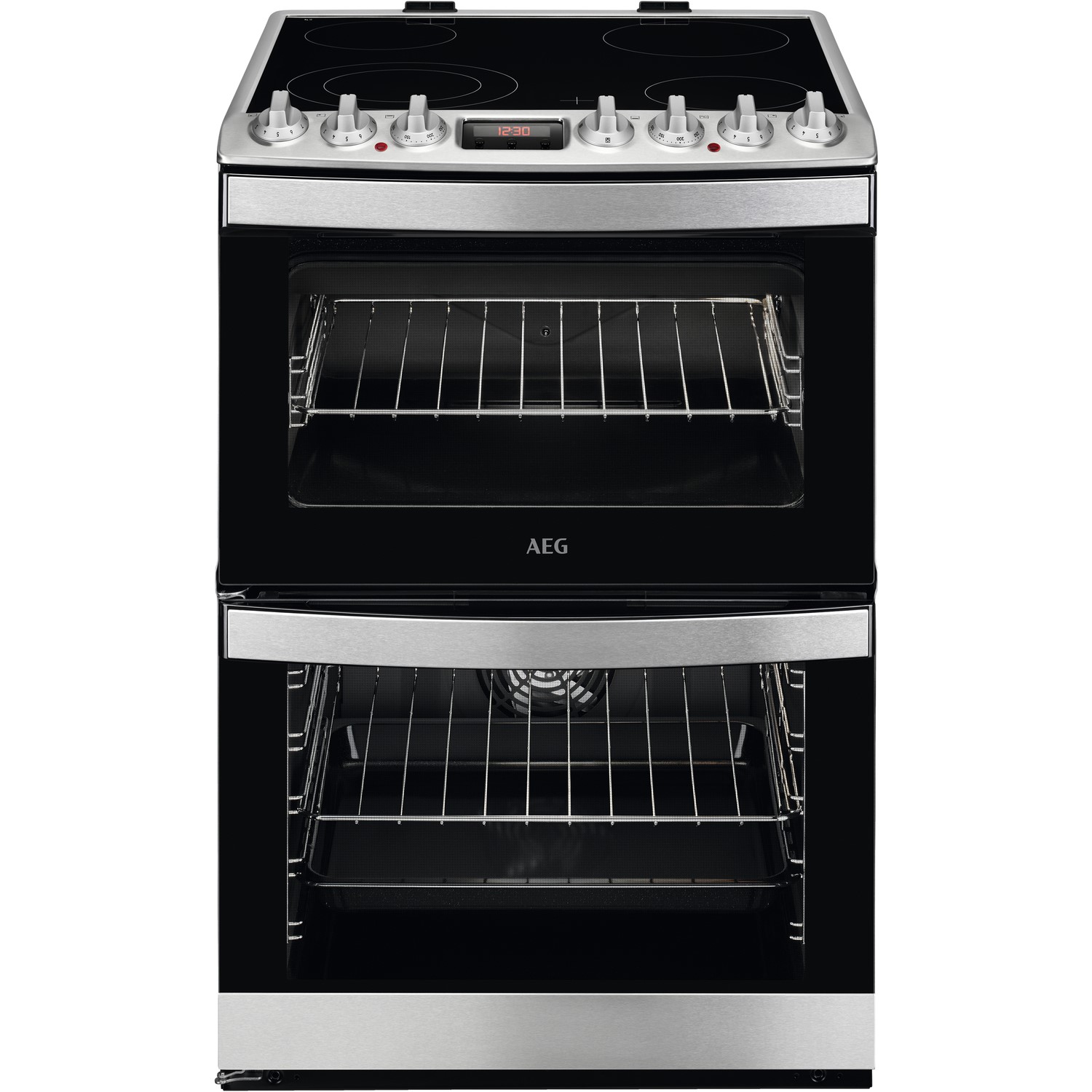 AEG 60cm Double Oven Electric Cooker - Stainless Steel