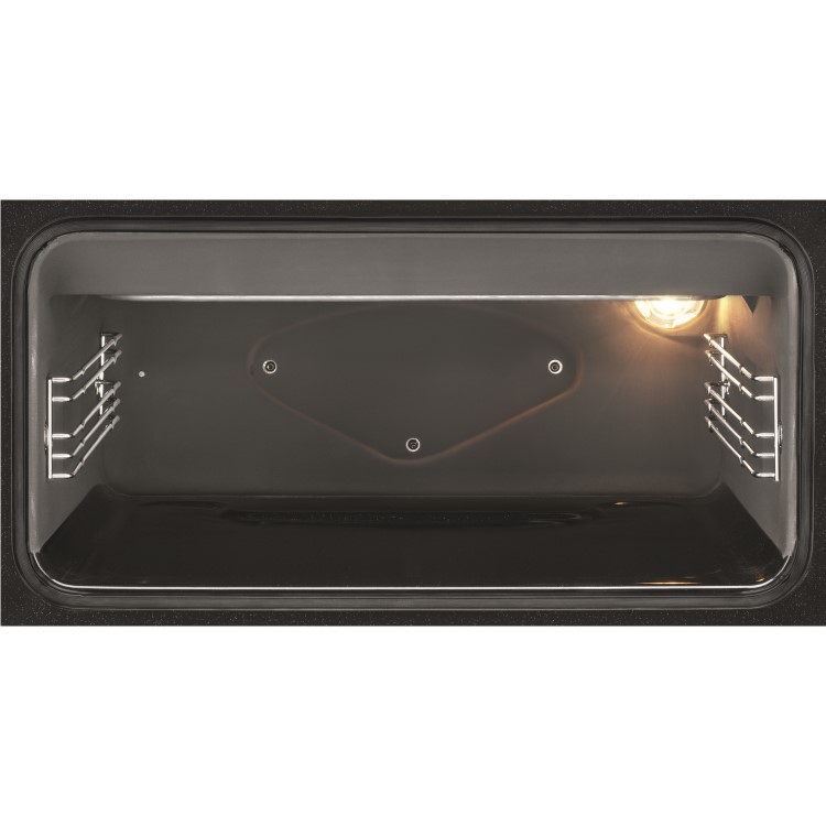 AEG 60cm Electric Double Oven Cooker with Induction Hob - Black