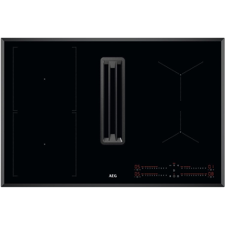 Refurbished AEG 6000 Series CCE84543FB 78cm 4 Zone Venting Induction Hob Recirculation Only