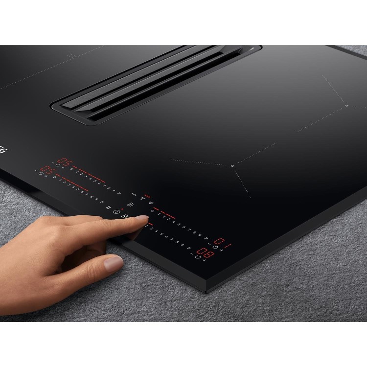 Refurbished AEG 6000 Series CCE84543FB 78cm 4 Zone Venting Induction Hob Recirculation Only