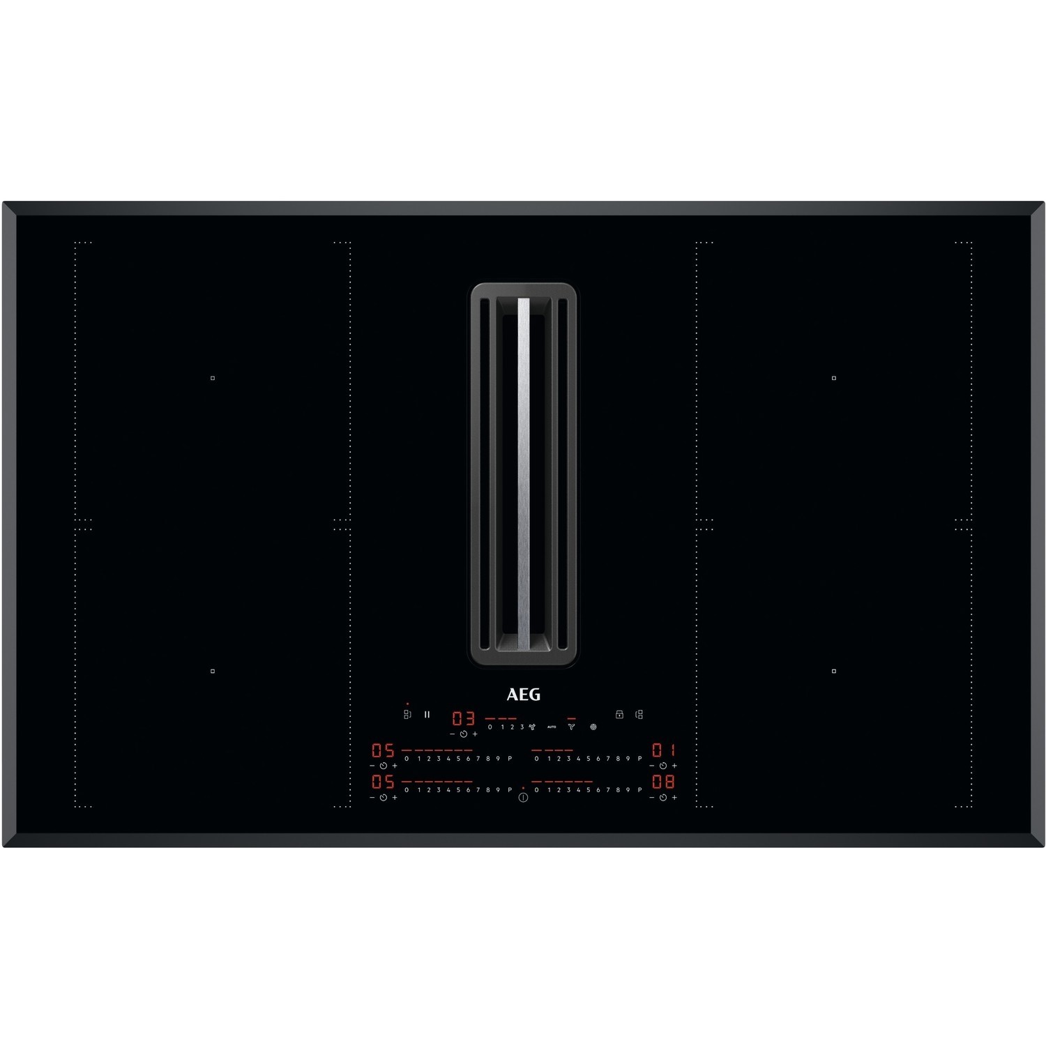 AEG CCE84751FB 8000 Series 83cm 4 Zone Venting Induction Hob - Recirculation Only