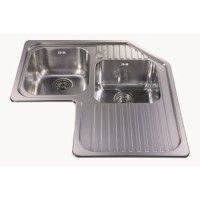 GRADE A1 - CDA CCP3SS One and three-quarter bowl corner sink