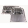 GRADE A1 - CDA CCP3SS One and three-quarter bowl corner sink