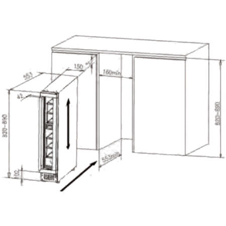 Candy CCVB25TUK 15cm wide Wine Cooler