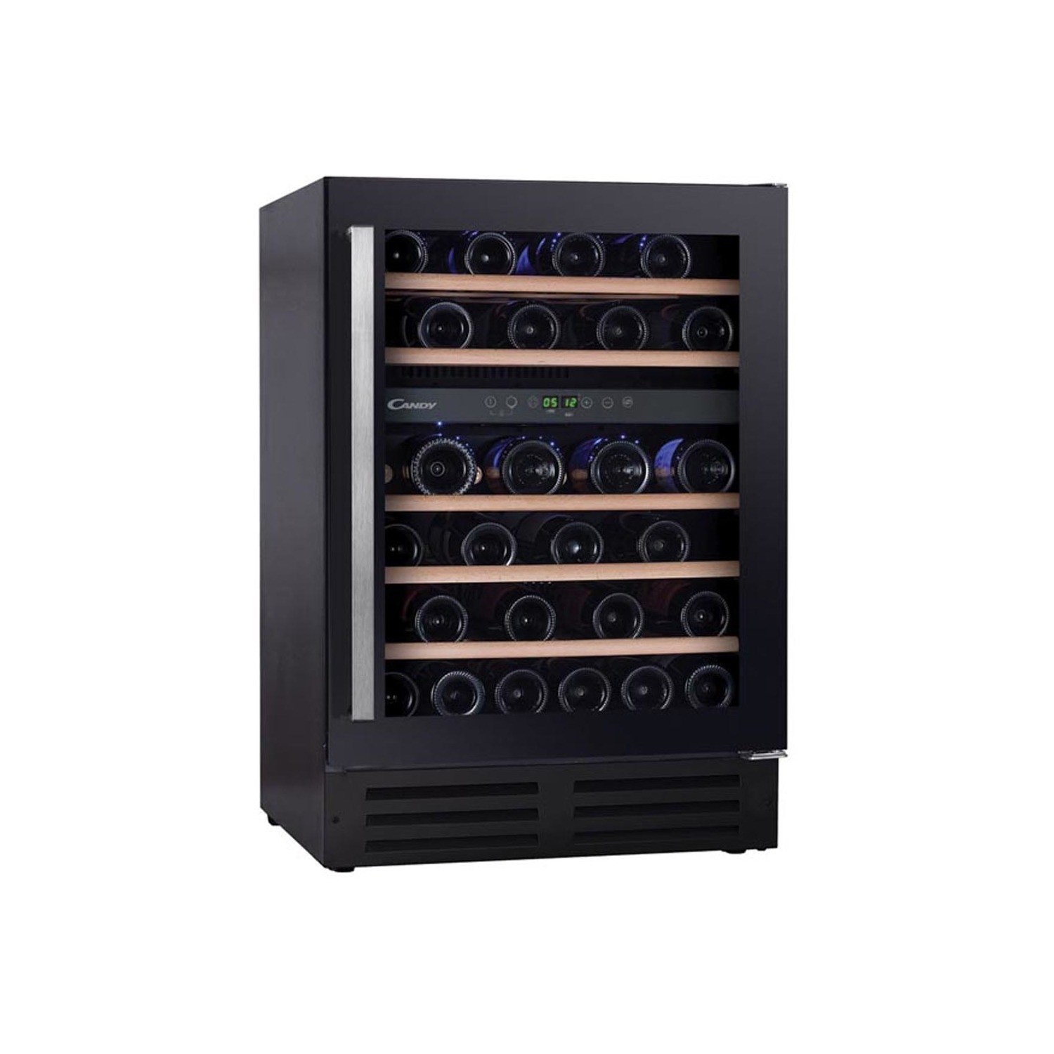 Candy Ccvb60duk 46 Bottle Freestanding Under Counter Wine Cooler Dual Zone 60cm Wide 81cm Tall Black Appliances Direct