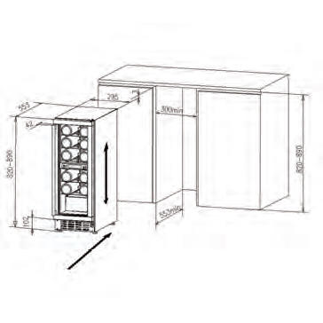 Candy CCVB60 30cm Wine Cooler Stainless Steel