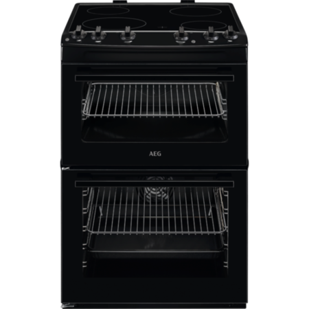 Refurbished AEG CCX6501ACB 60cm Double Oven Electric Ceramic Cooker Black