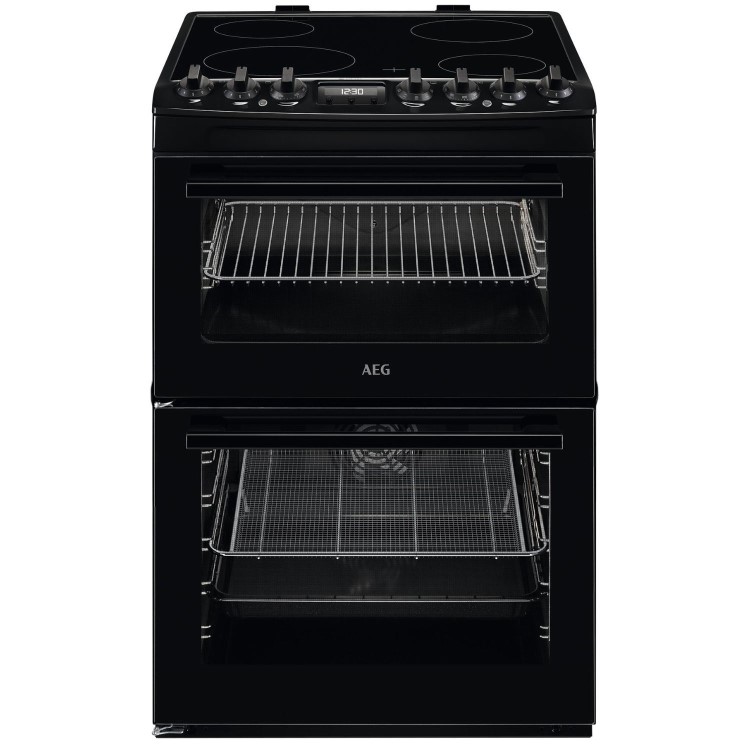 AEG 6000 Series 60cm Electric Cooker with Air Fry Function - Black
